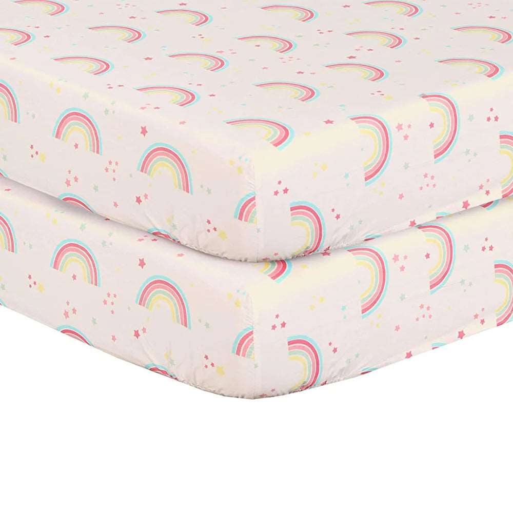 Rainbow cot sheets hotsell