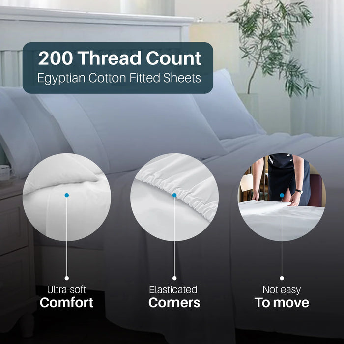 200 thread count fitted sheet