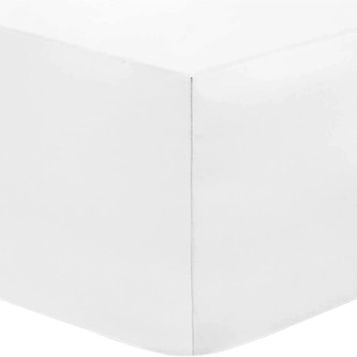 100% Cotton 800 Thread Count Extra Deep Fitted Sheets - 40cm - White DTEX HOMES