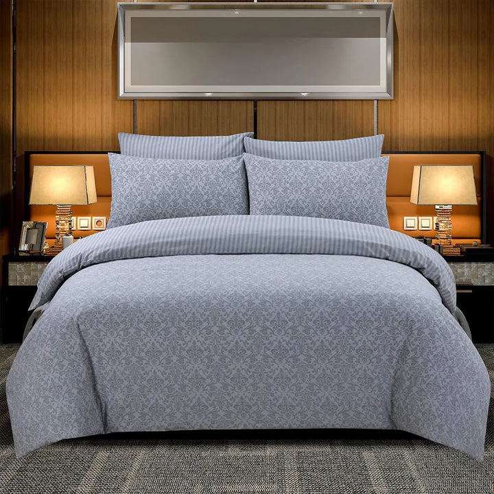 100% Pure Cotton Printed Duvet Covers - Balia Silver