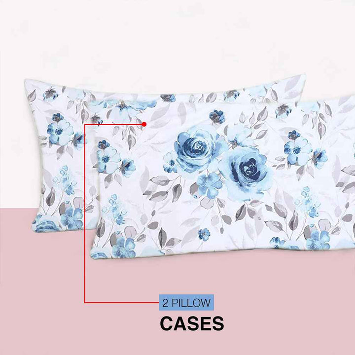 100% cotton duvet cover set with floral print