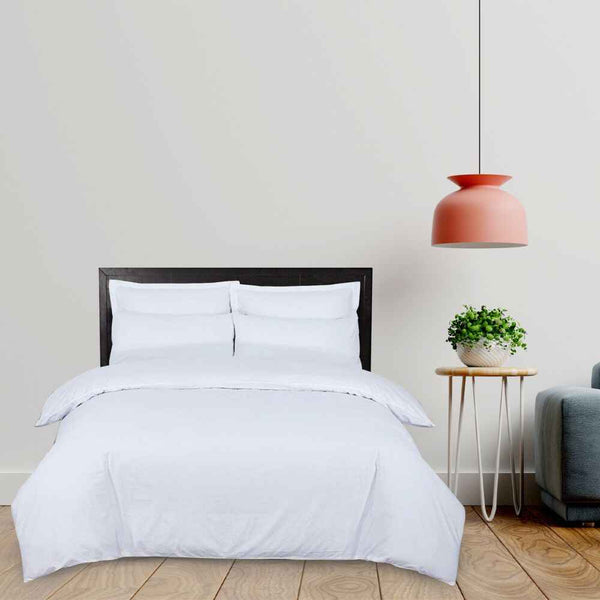 800 Thread 100% Egyptian Cotton Duvet Cover Set - White