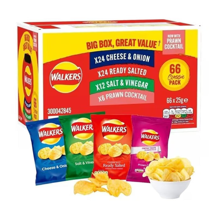 Giant Crisps Multipack Box 66 x 25g Assorted Walkers Pack – DTEX HOMES