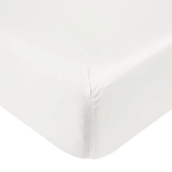 400 Thread Count 30cm Fitted Sheet - 100% Egyptian Cotton, White