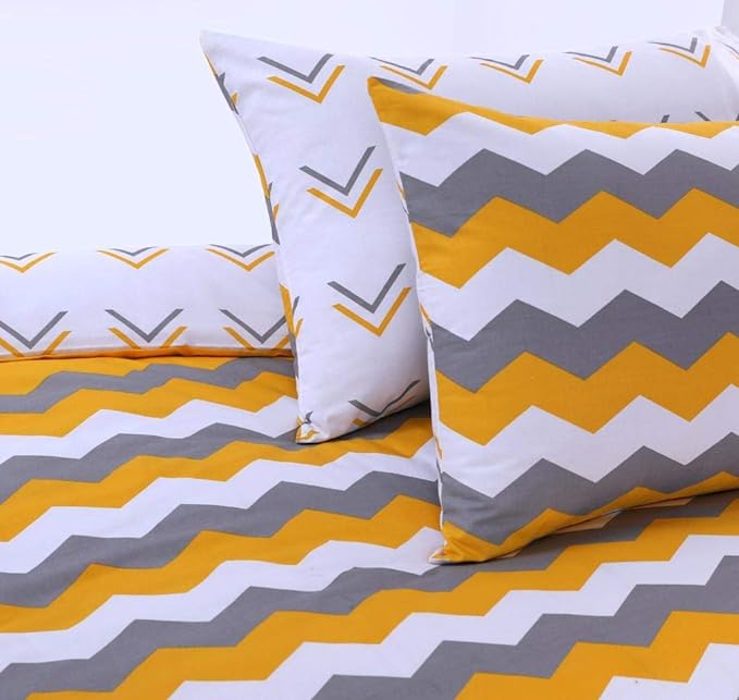 Honey Mustard Cotton Duvet Quilt Cover Set