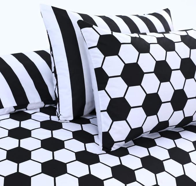 Hexagon Print Cotton Duvet  Cover Set