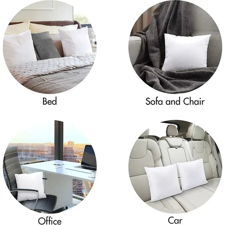 Cushion Inserts Inner Hollowfibre Fillers Pads Plump for Sofa Bed Chair All Size DTEX HOMES