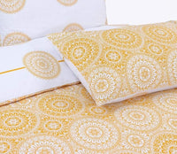 Retro Mustard Print Duvet Quilt Cover Set