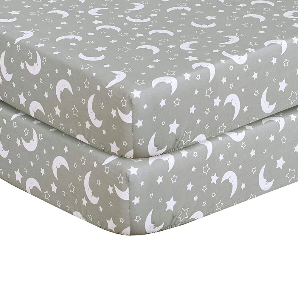 grey star cot sheet