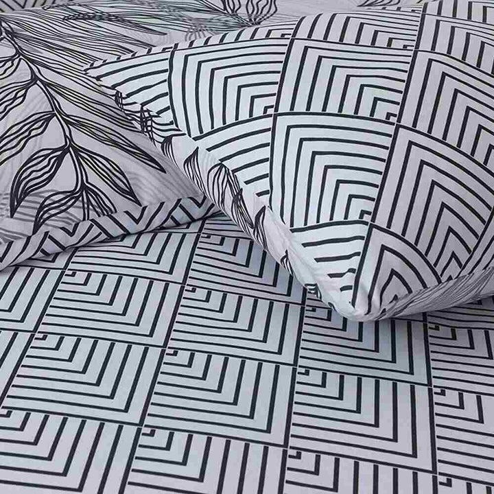 Printed Duvet Cover Set - Tropical Silver