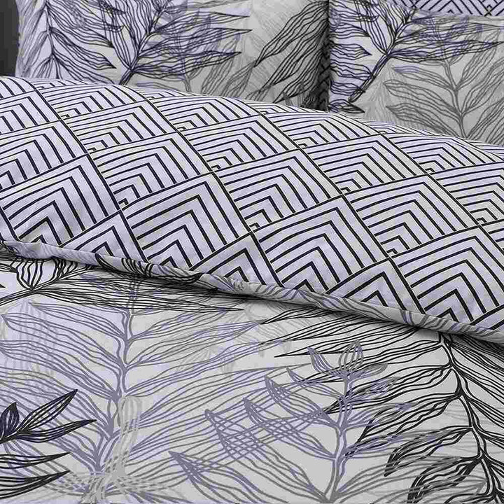 Polycotton Reversible Printed Tropical Silver