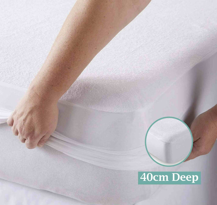 Extra deep fitted bed cover