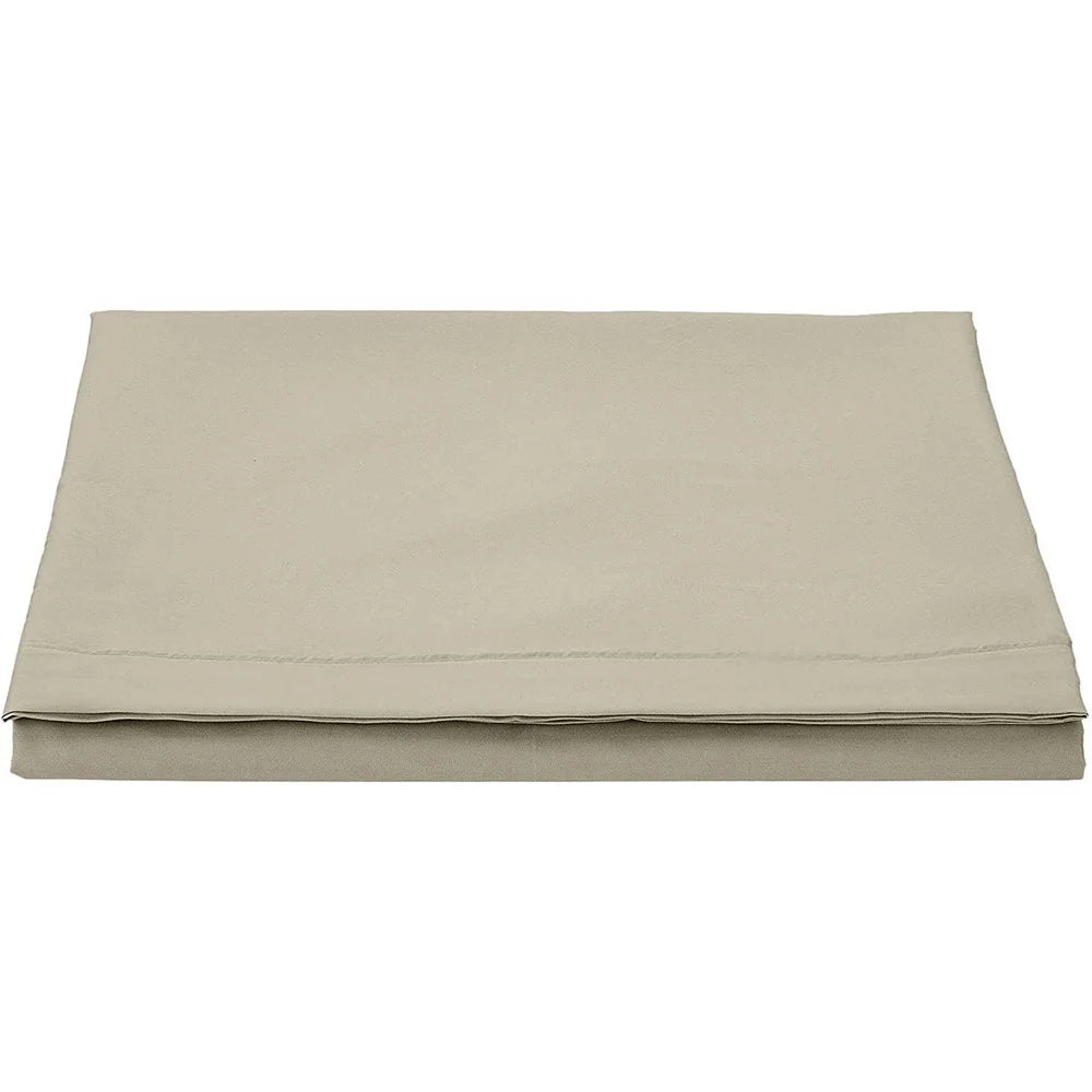 DTEXHOMES 100% Cotton 200 Thread  Flat Sheets in Beige colour - High Quality & less iron