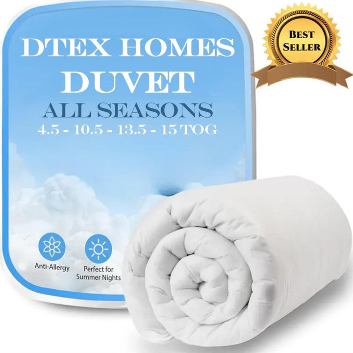 Hotel Quality Duvet Quilt 4.5 Tog | 10.5 Tog | 13.5 Tog | 15 Tog | Single, Double, King, Super King | All Size