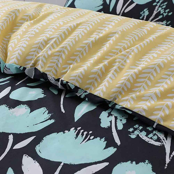 King size botanic polycotton duvet cover set