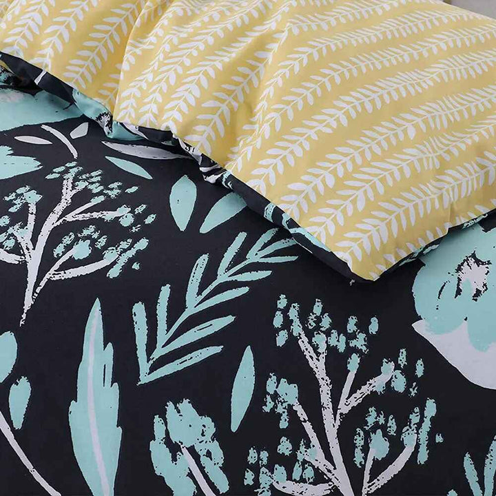 Lightweight botanic reversible duvet cover polycotton