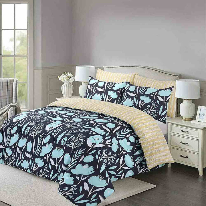 Botanic print duvet cover set with pillowcases