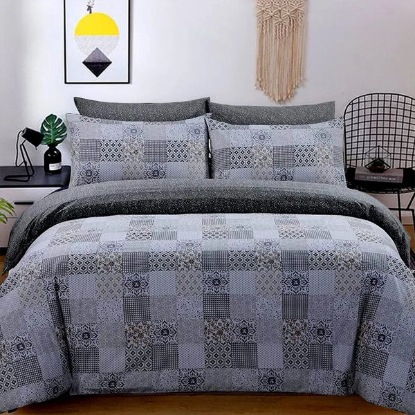 Soft Cotton Quilted Duvet Cover Set - Marrocoas Printed Reversible