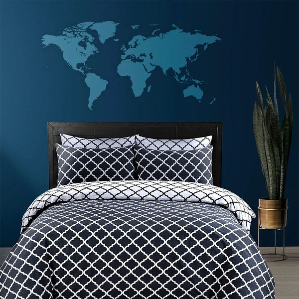 Spades Printed Black Duvet Cover Set - 100% Cotton for a Stylish Bed