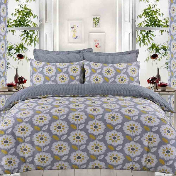 Stylish Daffodil Duvet Cover Set - 100% Egyptian Cotton - 220 thread count