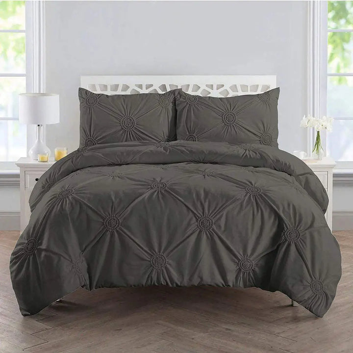 Sunflower Fancy Duvet Cover Set - Black DTEX HOMES