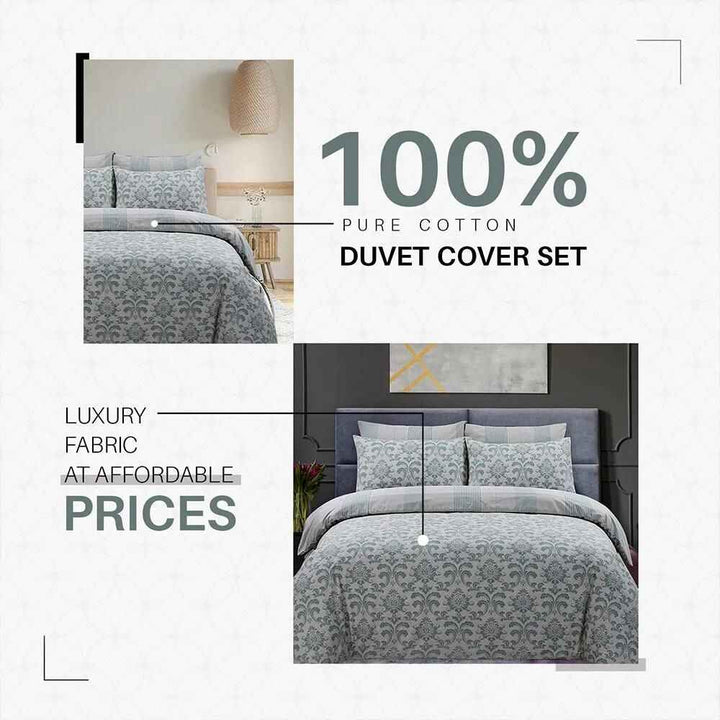 buy Istanbul green cotton duvet cover online