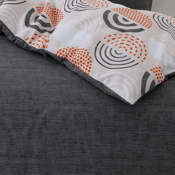 Easy Care Polycotton Reversible Circle Duvet Cover Set - Retro Circles