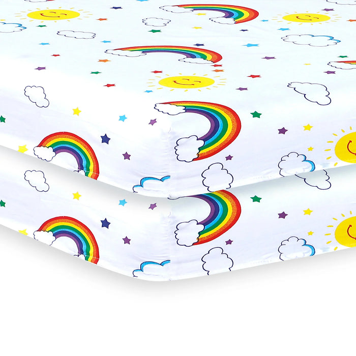 Rainbow Cot fitted Sheets