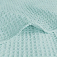 duck egg Cotton Waffle Weave Thermal Blanket