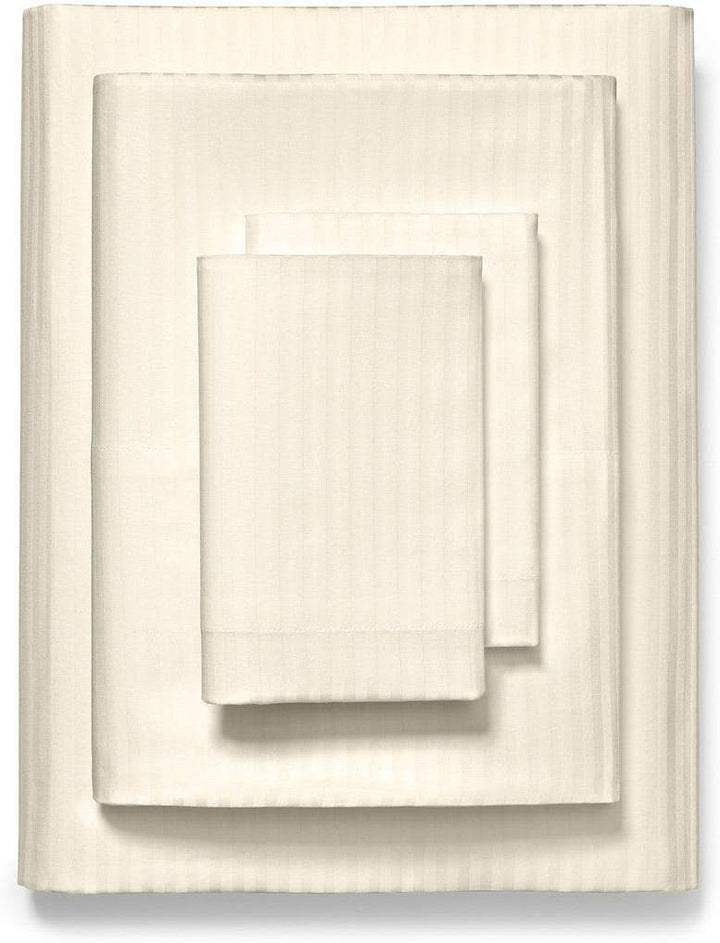 800 Thread 100% Egyption Cotton 30cm Fitted Sheet - Cream DTEX HOMES