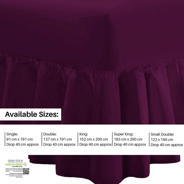 Extra Deep Frilled Fitted Sheet with Valance