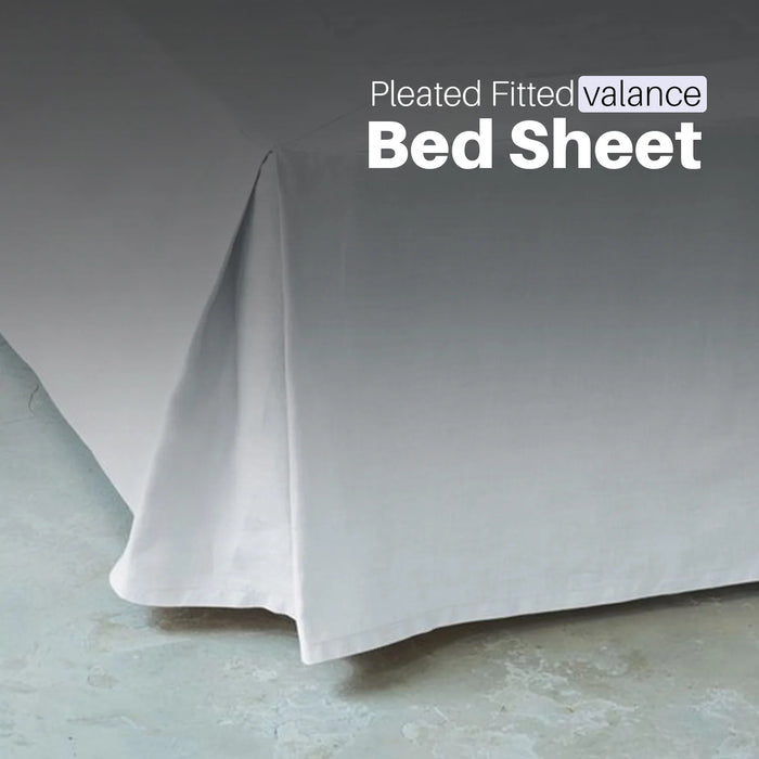 grey bed valance sheets