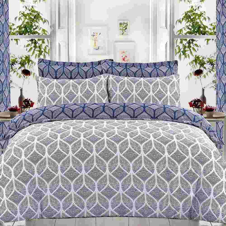 high-quality blue Egyptian cotton duvet cover set
