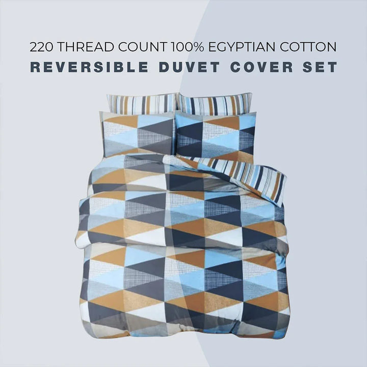 high thread count multicolour duvet set