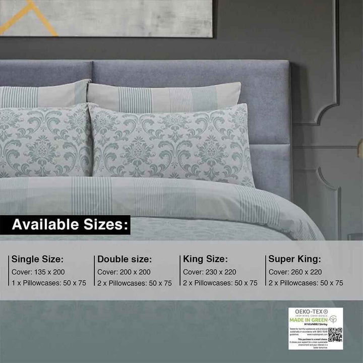 hypoallergenic green duvet cover cotton