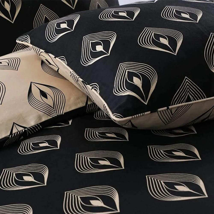 luxury Black and Gold Egyptian cotton bedding set 220 thread count