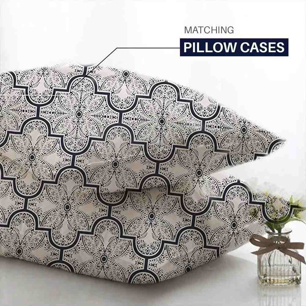 200 Thread Count Cotton Printed Zahra Duvet Covers Set main image 1