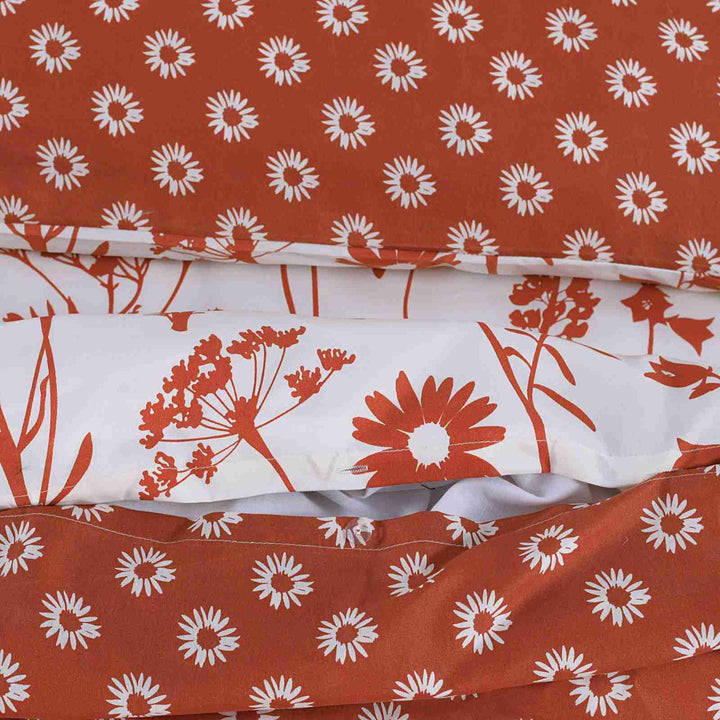 rustic floral 4 piece bed set with duvet and pillowcases