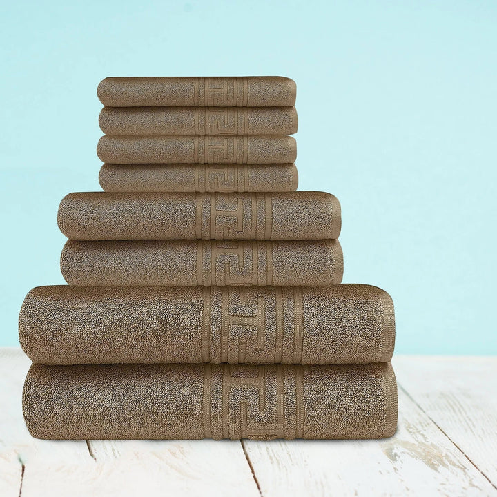 Luxury 8 Piece Bale Set 100% Egyptian Cotton Towel 4 Face, 2 Hand & 2 Bath Towel DTEX HOMES