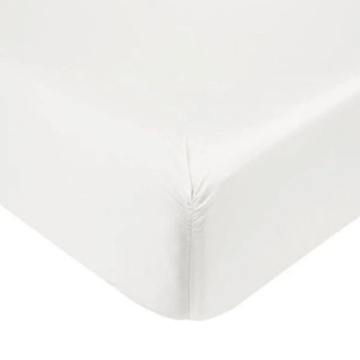 400 Thread 100% Cotton Ultra Deep Fitted Sheets (46cm, White, Double)