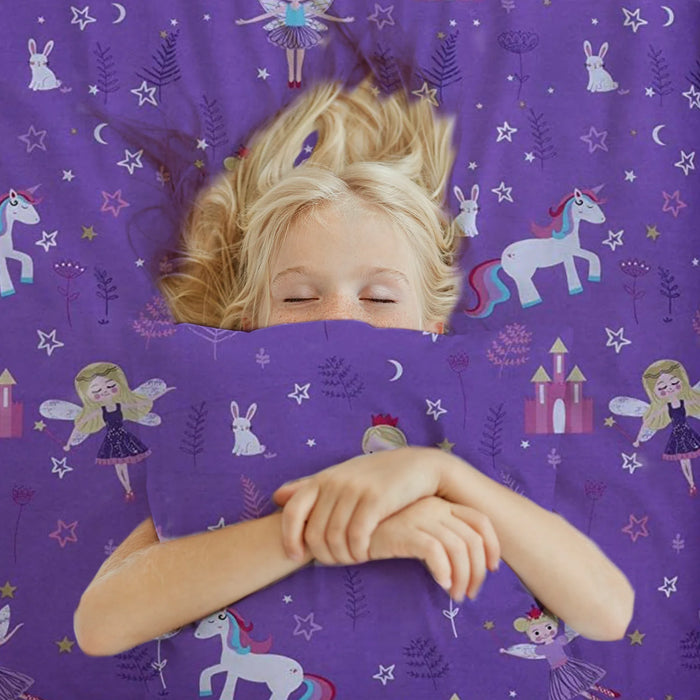 purple unicorn bed set