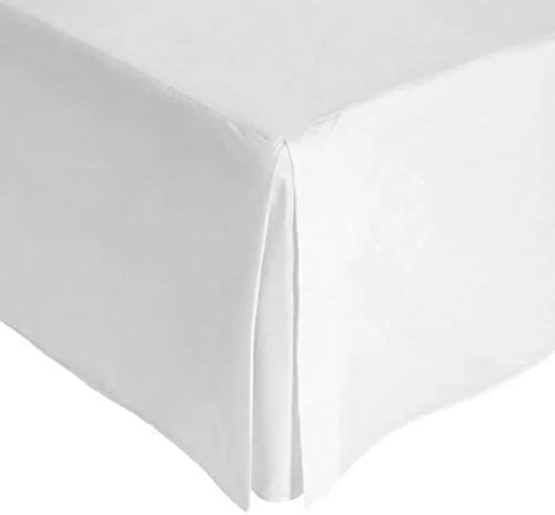 white fitted valance sheet