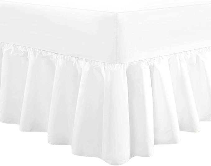 white valance bed sheets