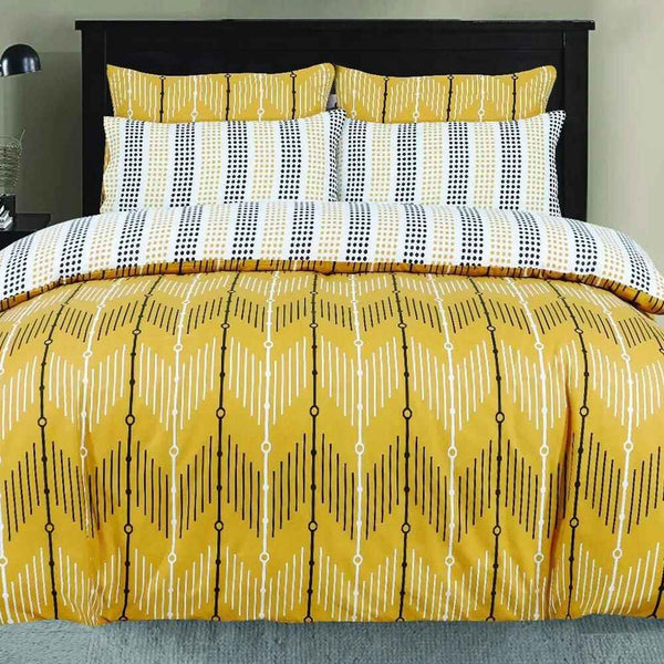 zigzag print fabric duvet cover set