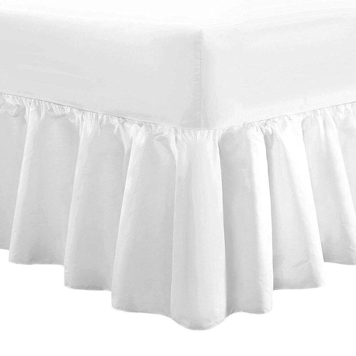 Easy care Frilled Valance Fitted Sheets DTEX HOMES