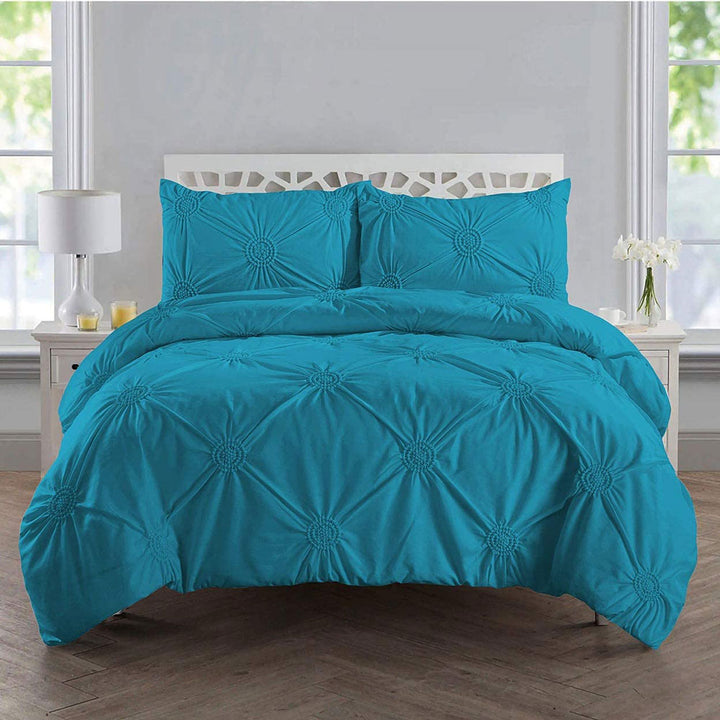 Sunflower Fancy Duvet Cover Set – Teal DTEX HOMES