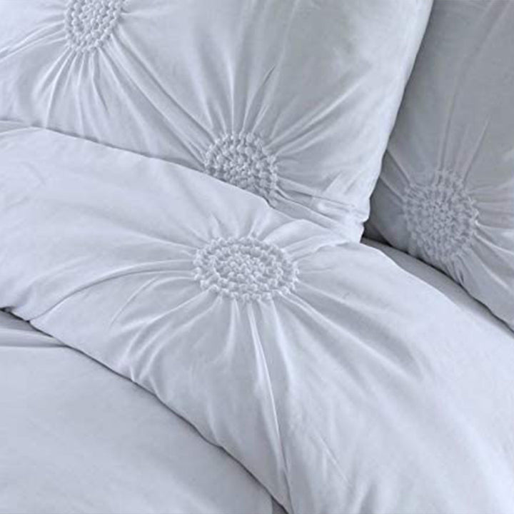 Sunflower Fancy Duvet Cover Set – White DTEX HOMES